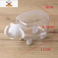 牙签盒牙签筒创意家用厨房简约便携桶牙签罐牙签收纳盒杂物收纳罐 敬平 大象收纳盒[白]