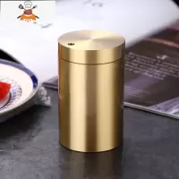 纯铜牙签筒北欧式创意家用牙签罐便携带饭店餐厅客厅牙签盒 敬平 传统牙签筒