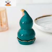 陶瓷牙签筒创意家用客厅个性创意网红可爱牙签盒餐厅轻奢牙签桶 敬平 绿 葫芦牙签筒(AH-10653)
