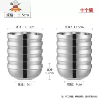 304不锈钢双层碗防烫碗儿童隔热碗家用食堂面碗汤碗学生宿舍饭碗 敬平