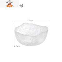 不规则沙拉碗透明玻璃碗创意网红ins甜品水果盘子餐具套装描金边 敬平