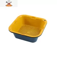 塑料双层洗菜盆沥水篮厨房篮子家用客厅水果盘洗长方形餐具镂空淘 敬平洗菜篮