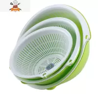 双层塑料沥水篮洗菜盆洗菜篮厨房创意洗水果菜篮子水果盘客厅家用 敬平