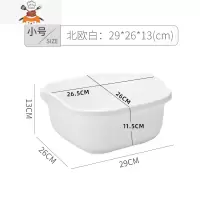 加厚塑料洗脸盆厨房方形洗碗盆家用洗菜盆小盆子大号塑料盆洗脚盆 敬平洗菜篮