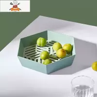 厨房水果盘沥水篮创意现代客厅洗菜篮双层洗水果洗菜盆菜篮子果篮 敬平