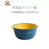 日式双层洗菜盆厨房家用塑料大号洗菜篮洗水果淘菜盆套装 敬平