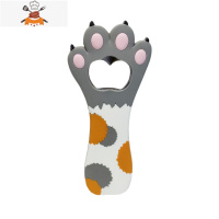 可爱猫爪开瓶器磁力冰箱贴家用个性创意啤酒起子起瓶器网红启瓶器 敬平 开瓶器冰箱贴[圆点花灰]