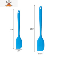 新疆家用一体硅胶厨房烙饼可高温烧烤刷烘焙刮刀工具套装 敬平 1大1小两个刮刀随机色油刷