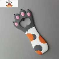 啤酒开瓶器起盖器创意猫爪起子启瓶器冰箱贴磁力起瓶器家用开酒器 敬平 灰爪起瓶器