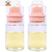 油刷带瓶一体 家用可高温硅胶刷厨房烙饼油刷子毛刷烧烤刷用品 敬平 2个比莱刷油瓶