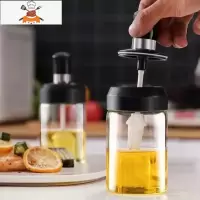 硅胶油刷带瓶厨房烘焙烧烤刷子食品级可高温煎饼烤肉烙饼抹油器 敬平 黑色含瓶[2个]