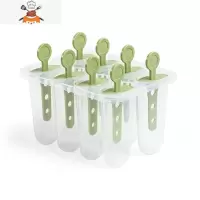 儿童冰棒模具冰块雪糕冰淇淋冰糕冰棍冰格制冰自制家用速冻器器 敬平 经典款椭圆绿色
