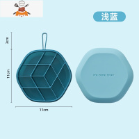冻冰块模具食品级硅胶冰格家用创意自制小冰块储存盒带盖制冰器 敬平 浅蓝-单只装[硅胶速冻 易脱膜]