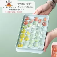 冰格模具 制冰模具硅胶制冰盒冰块器DIY自制小型速冻器 敬平 蓝色33连冰球模具[食品级塑料]