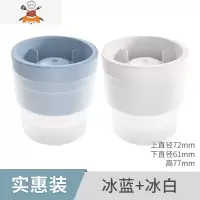 威士忌冰球冻冰块模具圆形制冰盒器小型家用自制硅胶冰格模具 敬平 [实惠装—冰白+冰蓝]