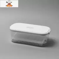 做冰块的模具大容量冰箱制冰盒带盖硅胶冰格冰块盒储存盒制冰器 敬平 白色保鲜盒[一片装]