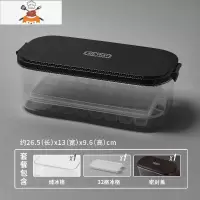冰块模具硅胶冰块盒制冰盒家用带盖速冻器器制冰模具DIY 敬平 32格黑色套装1(PET高透储冰盒+单个冰格)
