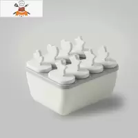 雪糕模具冰格家用冰箱制冰盒大冰块盒储冰盒商用制冰器冷冻冰块 敬平 灰白