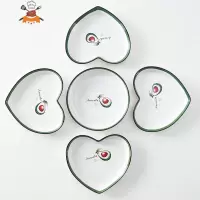 碗碟套装家用组合创意个性陶瓷吃饭碗筷汤面碗盘北欧日式网红餐具 敬平 拼盘4个+圆盘(牛油果)