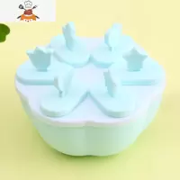 雪糕模具家用自制做冰棒冰棍的diy冰淇淋冻冰块盒冰糕冰格冰盒 敬平 蓝色6格