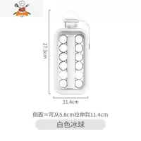 冰块模具冰球水壶二合一速冻器冷冻可携带网红冰格球形冷饮制作器 敬平 白 温水清洗
