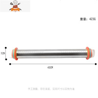 硅胶可调节厚度的擀面棍面粉擀面杖硅胶面粉棍大小号饺子擀皮器 敬平 不锈钢款(12寸)