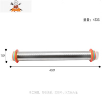 硅胶可调节厚度的擀面棍面粉擀面杖硅胶面粉棍大小号饺子擀皮器 敬平 不锈钢款(12寸)