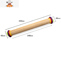 硅胶可调节厚度的擀面棍面粉擀面杖硅胶面粉棍大小号饺子擀皮器 敬平 实木款(12寸)