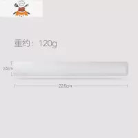 9寸小号擀面杖烘焙翻糖擀面棍不沾塑料硅胶饺子皮擀面棒22.5cm 敬平 白玉色实心擀面杖