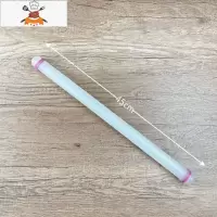 塑料pp擀面杖白色不粘翻糖擀面棍饺子皮擀面棒硅胶家用烘焙工具 敬平 45cm