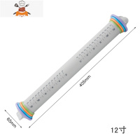 新设计可调节厚度大号擀面杖烘焙工具不粘带刻度硅胶擀面棒压面棍 敬平 大号可调硅胶擀面杖