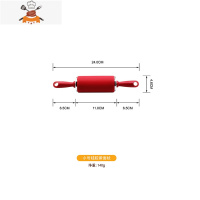 烘焙工具硅胶擀面杖PP手柄滚轴不粘食品面粉棍大小压面走锤饺子棍 敬平 小号硅胶擀面杖