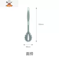 硅胶铲不粘锅专用铲锅铲家用可高温汤勺炒菜铲子不伤锅厨具套装 敬平 [双色]硅胶捞面勺
