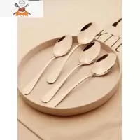 不锈钢勺子家用汤匙长柄铁儿童吃饭大号调羹成人创意可爱小汤勺 敬平 骑士西餐勺小号-尖勺4把(不锈钢亮光)