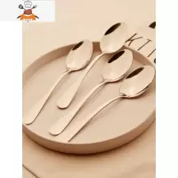 不锈钢勺子家用汤匙长柄铁儿童吃饭大号调羹成人创意可爱小汤勺 敬平 骑士西餐勺大号-尖勺4把(不锈钢亮光)