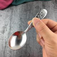 304不锈钢幼儿园家用可爱小孩深汤勺儿童宝宝喝粥吃饭圆头小勺子 敬平 [0160]11.1*4.5*3.5*28g1支