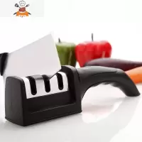 不锈钢快速磨刀器家用磨刀石刃器家用菜刀磨刀棒厨房工具磨刀 敬平 168黑红色(*舒适款)