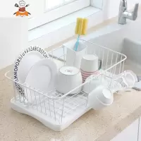 厨房置物架用品用具晾洗放沥水碗架碗柜碗碟碗筷盘刀收纳盒餐具架 敬平 白色