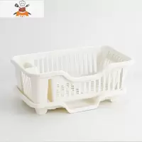 沥水碗架厨房碗碟置物架家用放碗筷收纳盒台面碗柜用品大全餐具箱 敬平 白色(44*27*18cm)餐具架
