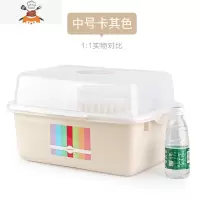 沥水篮碗盘收纳篮家用厨房多功能塑料沥水架新型碗柜餐具架碗碟架 敬平 经典款卡其[中]
