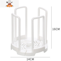 旋转伸缩放碗架厨房餐具开放式台面收纳盒带沥水小型碗盘置物架 敬平 纯白色餐具架