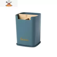 筷子篓置物架带托盘多功能沥水筷子筒家用筷筒厨房餐具勺子收纳盒 敬平 深蓝色2个装餐具架