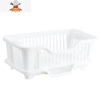 家用厨房沥水碗架台面碗柜滤水置物架收纳盒碗碟沥水篮放碗筷餐具 敬平 白色[侧开沥水]餐具架