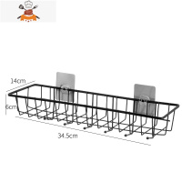 厨房置物架壁挂式免打孔收纳刀架用品用具家用大全调料味挂架厨具 敬平 黑色一个装刀具架