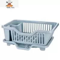 厨房碗架碗筷餐具沥水收纳架子家用用品大全塑料台面落地置物架 敬平 蓝色餐具架