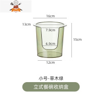 碗盘收纳架碗架碗碟收纳盒沥水架厨房置物架柜内放碗餐具储物架子 敬平 小号碗架[可放4-5个]-草木绿餐具架