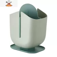 壁挂式筷子篓置物架托沥水筷子笼家用筷笼筷筒厨房餐具勺子收纳盒 敬平 绿色/沥水款4分格餐具架