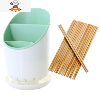 厨房筷子筒沥水餐具收纳盒置物架勺笼子塑料筷篓筷子篓筷子笼快子 敬平 绿色+十双筷子餐具架