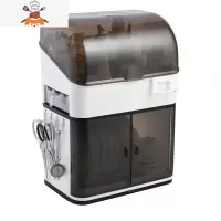 厨房碗碟餐具用品收纳盒家用大全带沥水碗柜碗架调料调味瓶置物架 敬平 黑色6格[调料盒+碗碟架 +带沥水]餐具架