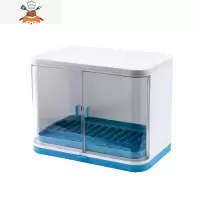 厨房置物架碗柜碗碟架放碗架碟碗筷收纳盒餐具架碗柜家用 敬平 加大号单层蓝(加固款)